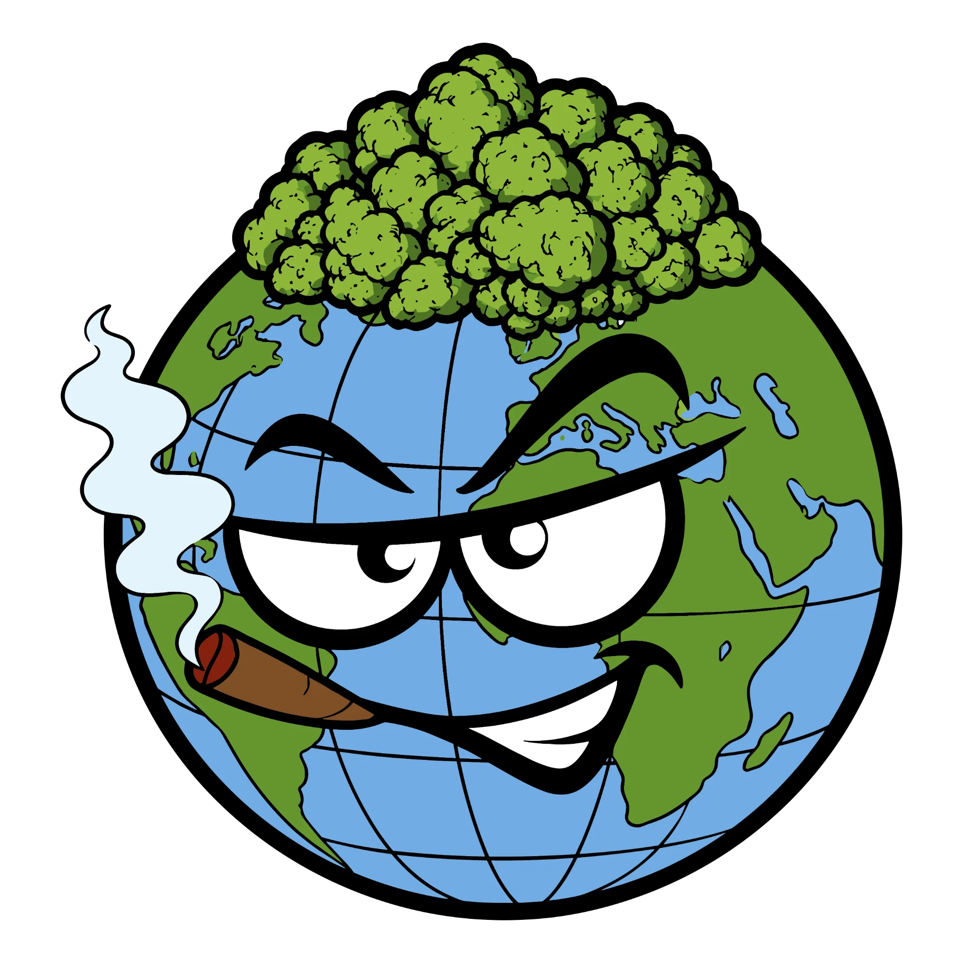 GLOBAL ZA globe character logo